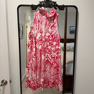 Tuckernuck Pink and White Floral Sleeveless Shift Dress